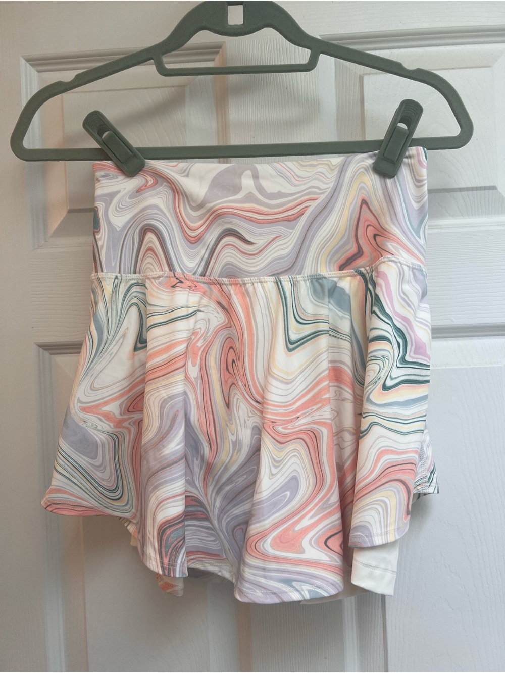 NWT Old Navy PowerSoft Pleated Skort Marble Print -Small